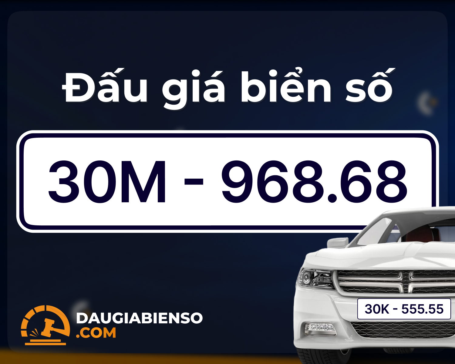 Biển số 30M-968.68 trúng đấu giá 440 triệu đồng tại Hà Nội: Biểu tượng tài lộc và cơ hội đầu tư phong thủy