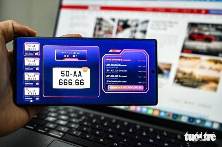 Đấu giá biển số xe thu về ngân sách hơn 6000 tỉ, niêm yết thêm hơn 1,2 triệu biển số