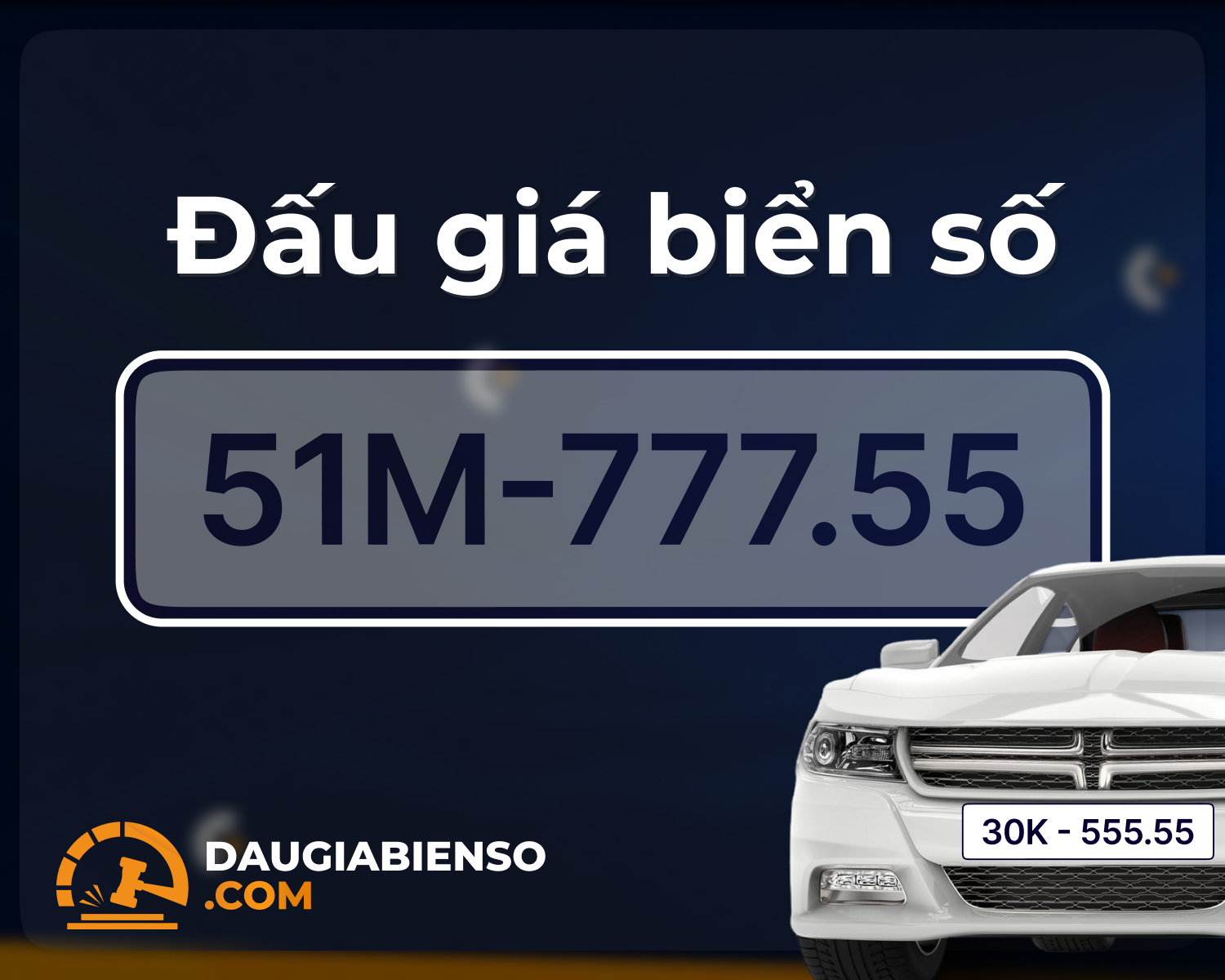 Biển số 51M‑777.55 trúng đấu giá tại Thành phố Hồ Chí Minh: Biểu tượng may mắn và đầu tư biển số đầy phong thủy