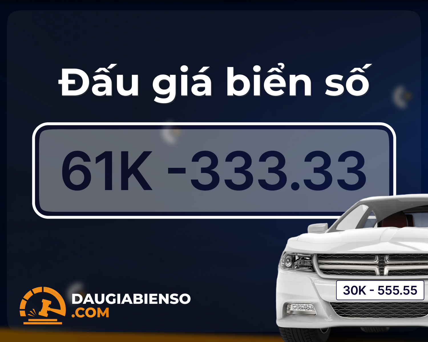 Phân tích biển số ô tô 61K-333.33 trúng đấu giá tại TP. Hồ Chí Minh