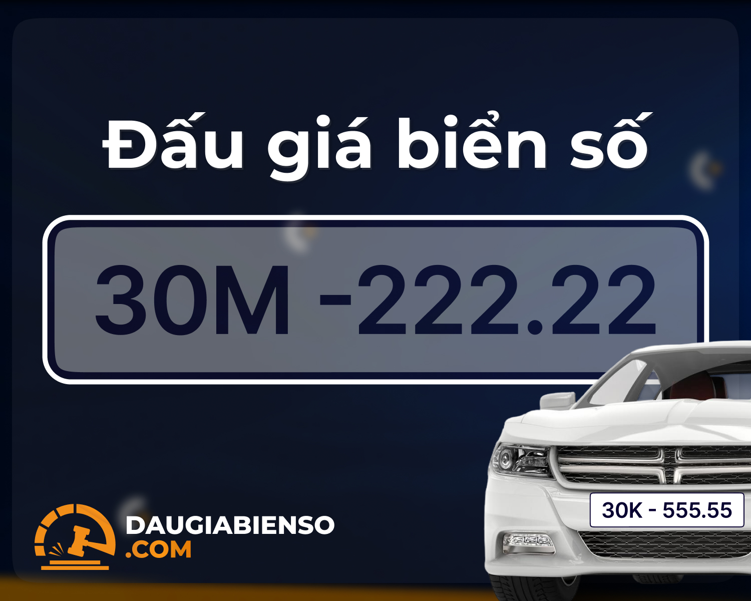 Biển số 30M-222.22 trúng đấu giá 1,8 tỷ đồng tại Hà Nội, mang ý nghĩa phong thủy song hỷ, tài lộc và ổn định bền vững.
